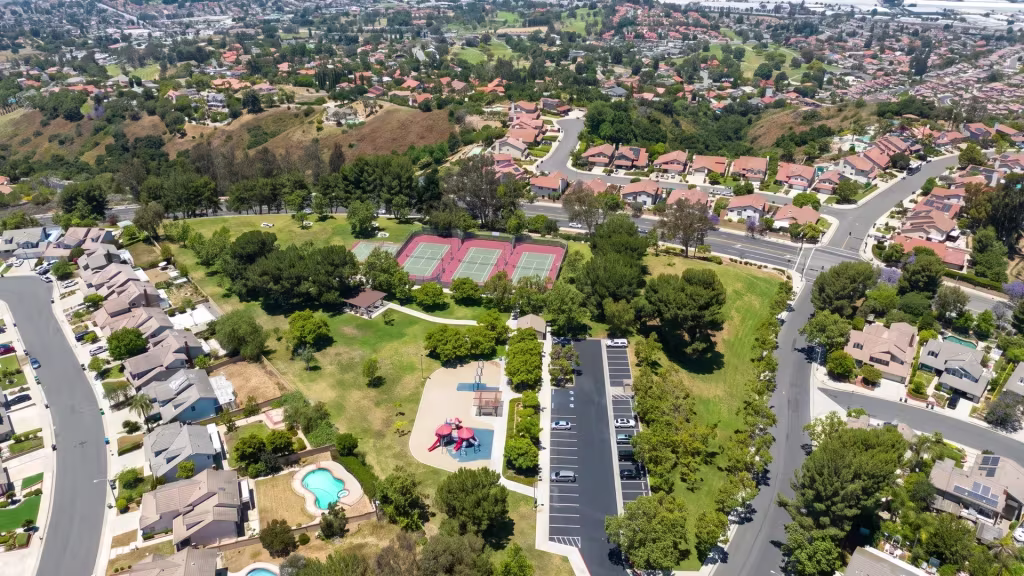 Diamond Bar's planned hillside community mixes parks and homes across its sloping terrain