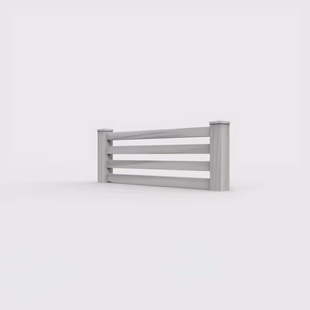 Coastal cedar horizontal picket 2 ft wall topper, left-side view