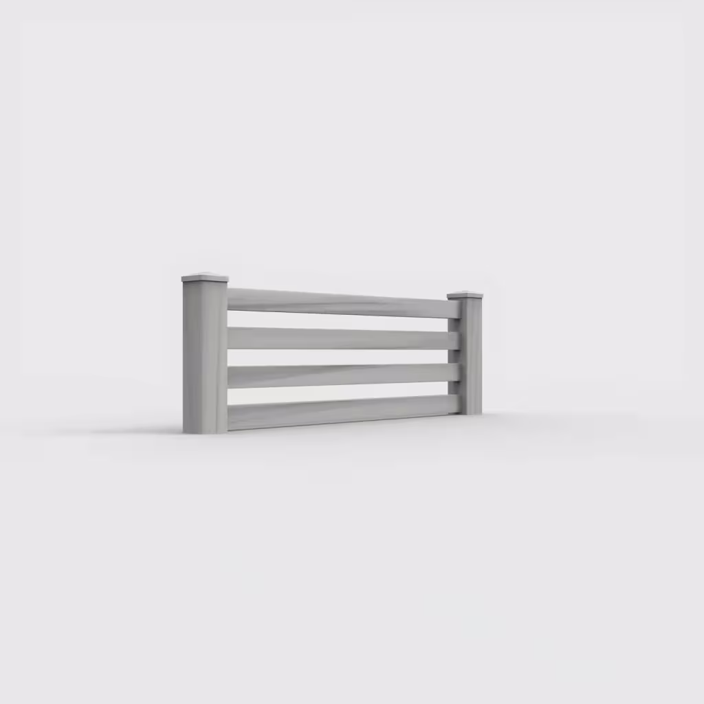 Coastal cedar horizontal picket 2 ft wall topper, right-side view
