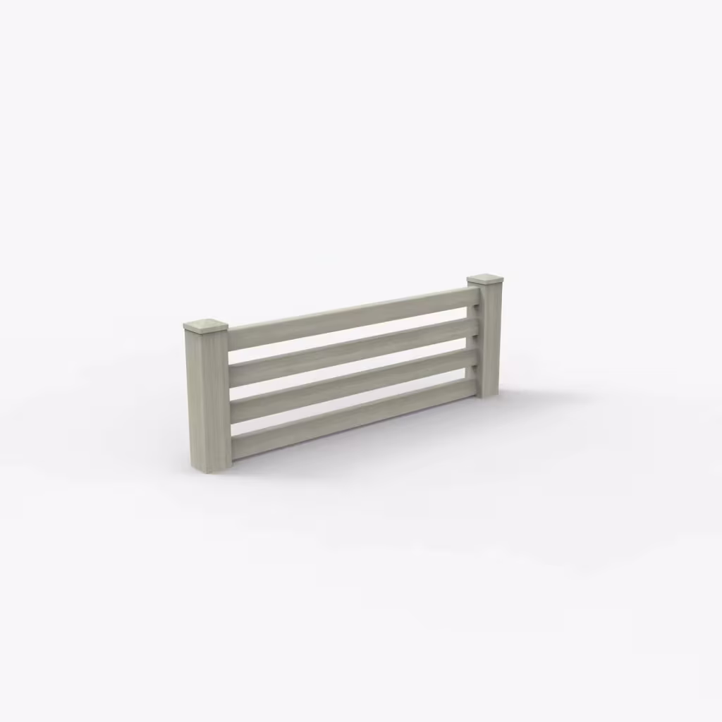Mesquite horizontal picket 2 ft wall topper, main view