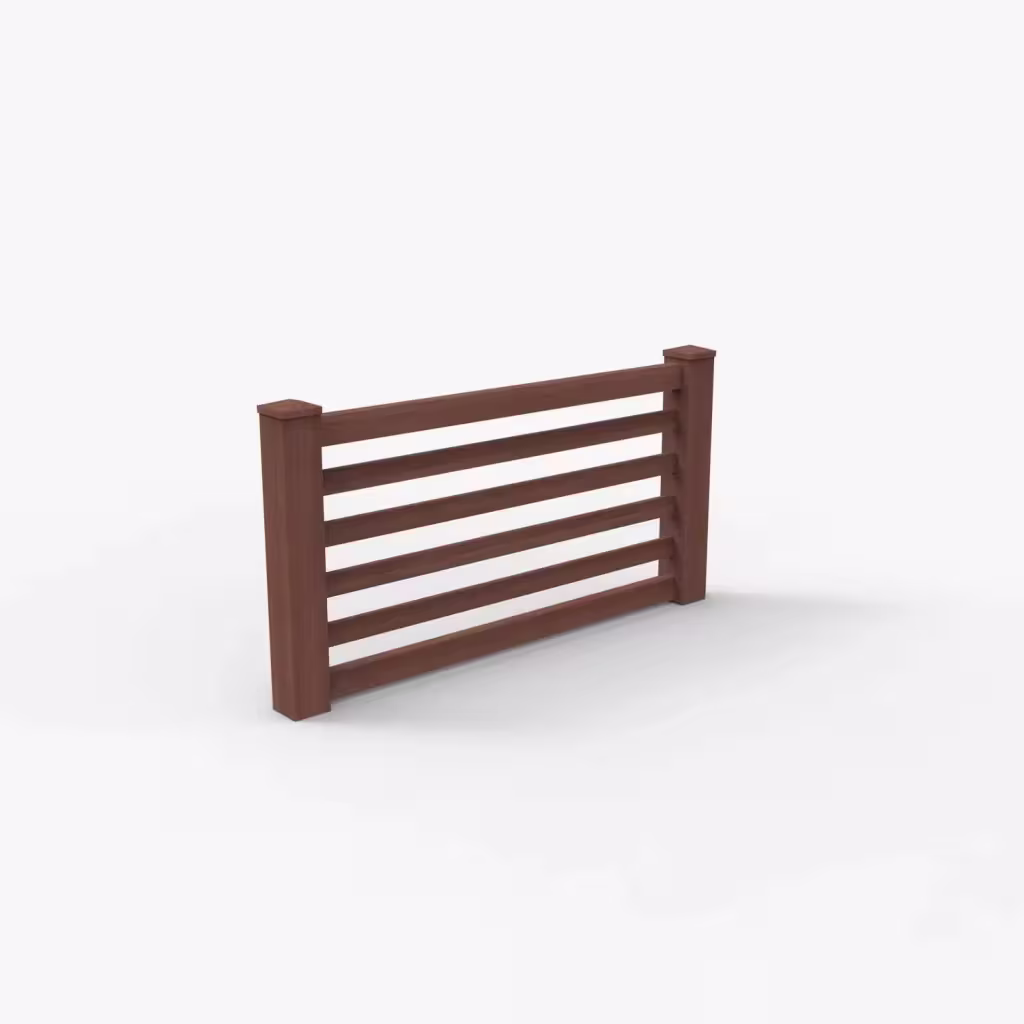 Brazilian blend horizontal picket 3 ft wall topper, main view