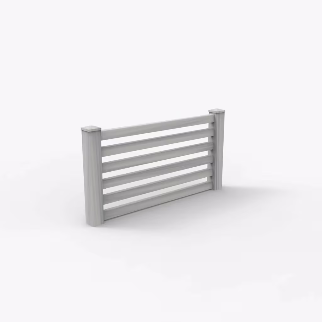 Coastal cedar horizontal picket 3 ft wall topper, main view
