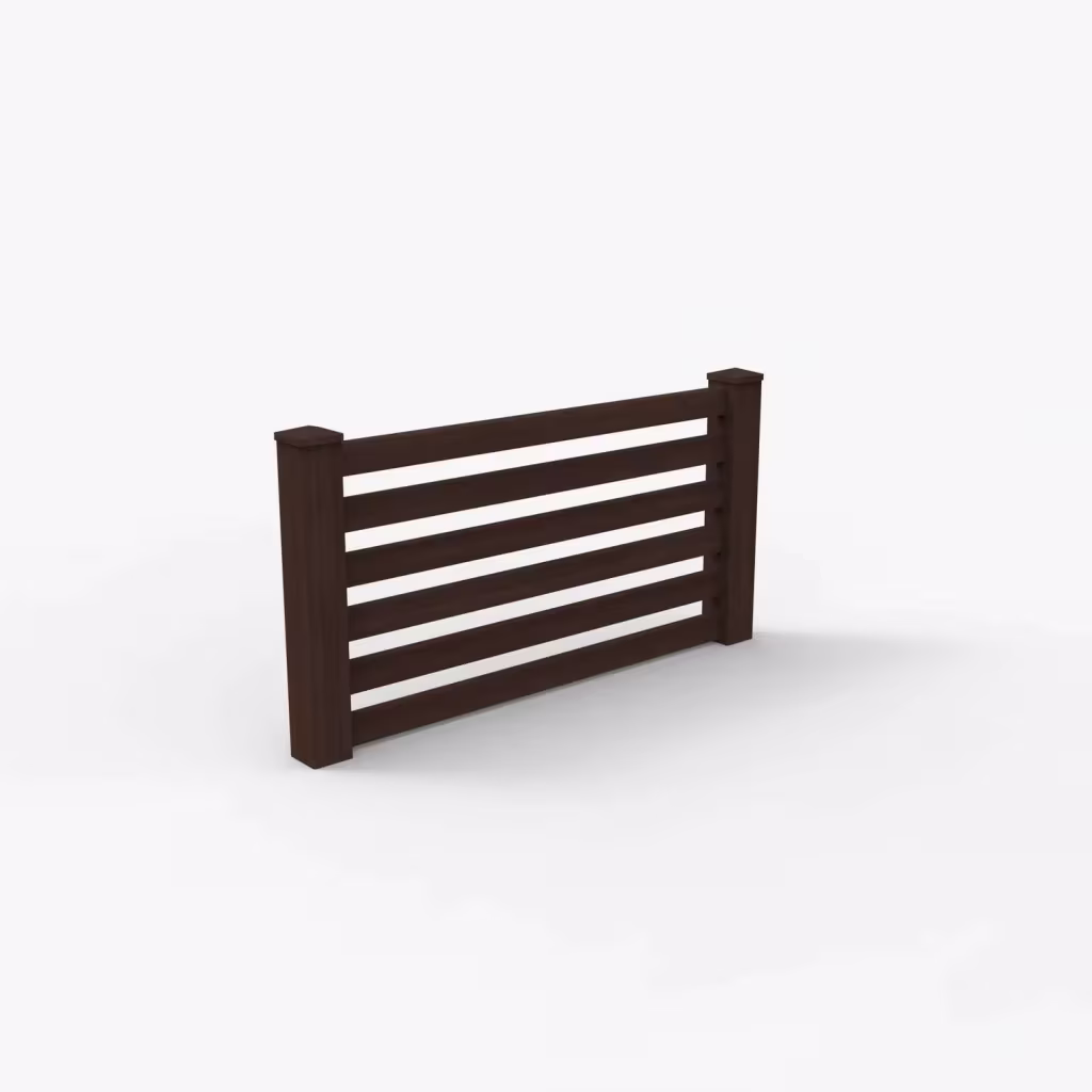D. sequoia horizontal picket 3 ft wall topper, main view