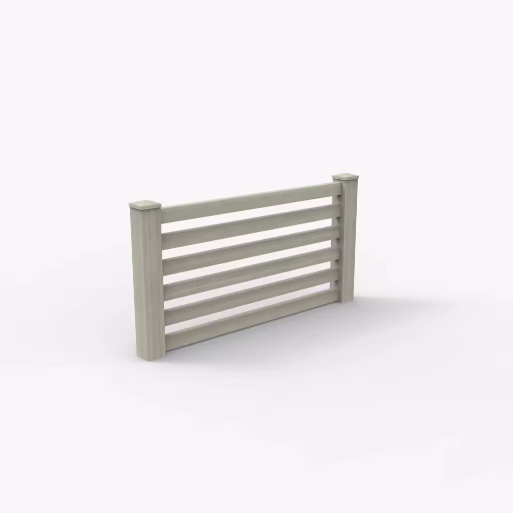 Mesquite horizontal picket 3 ft wall topper, main view
