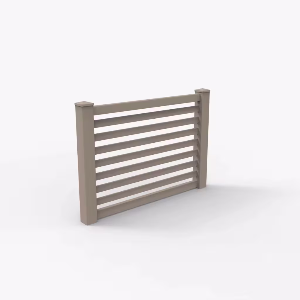 Clay horizontal picket 4 ft fence, main view