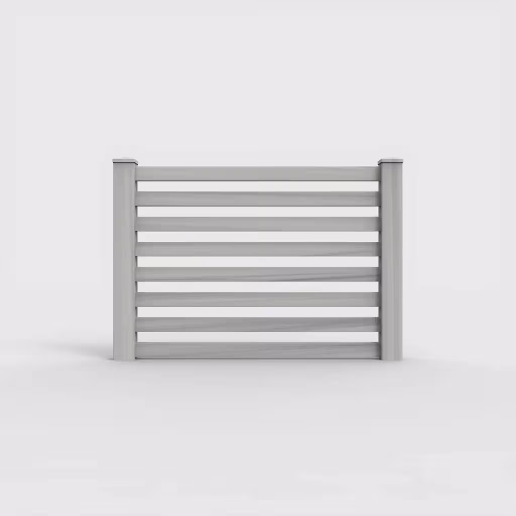 Coastal cedar horizontal picket 4 ft fence, front view