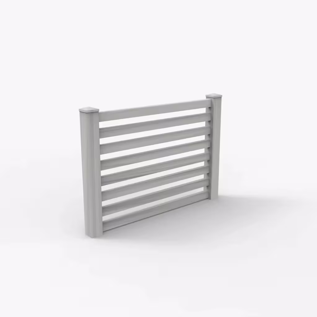 Coastal cedar horizontal picket 4 ft fence, main view