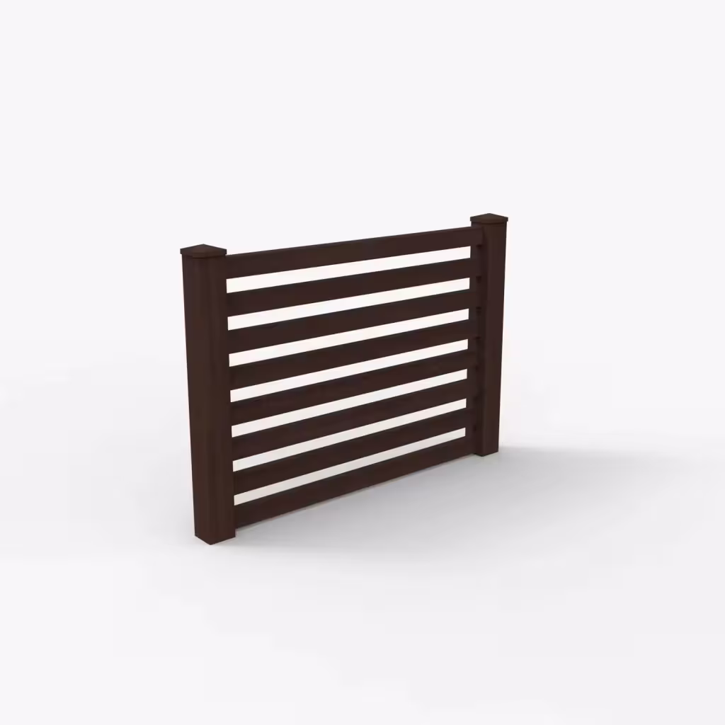 D. sequoia horizontal picket 4 ft fence, main view
