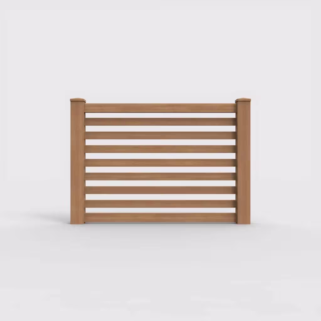 Sierra blend horizontal picket 4 ft fence, front view