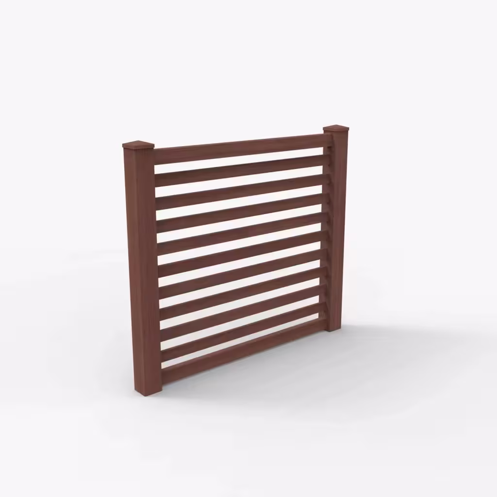 Brazilian blend horizontal picket 5 ft fence, main view