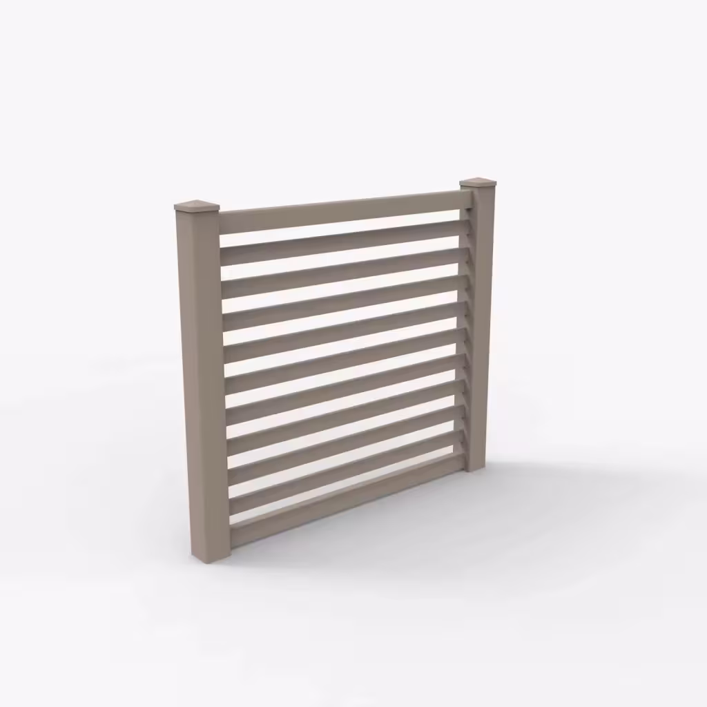 Clay horizontal picket 5 ft fence, main view