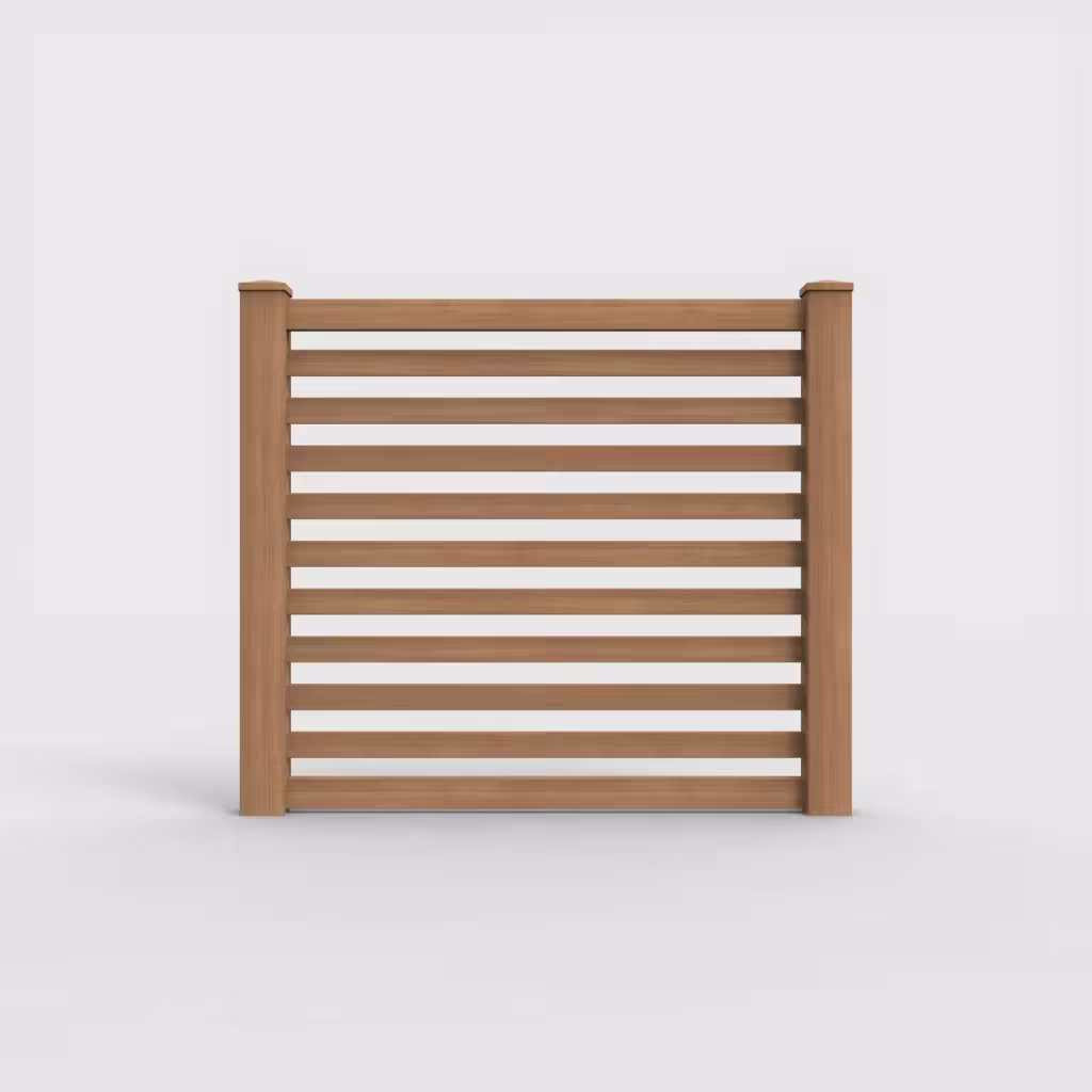 Sierra blend horizontal picket 5 ft fence, front view