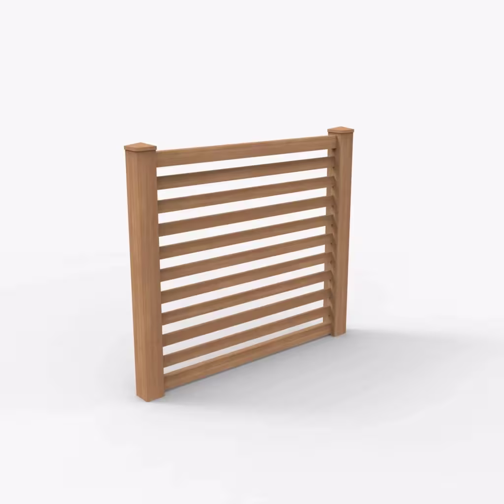 Sierra blend horizontal picket 5 ft fence, main view