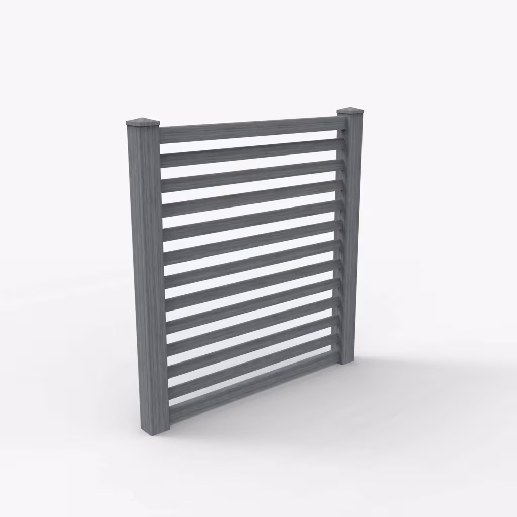 Arctic blend horizontal picket 6 ft fence, main view