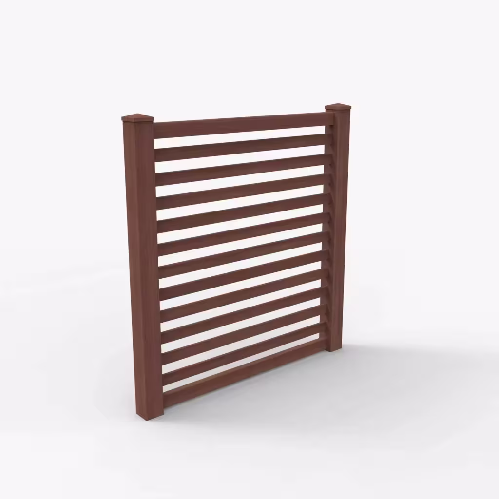 Brazilian blend horizontal picket 6 ft fence, main view