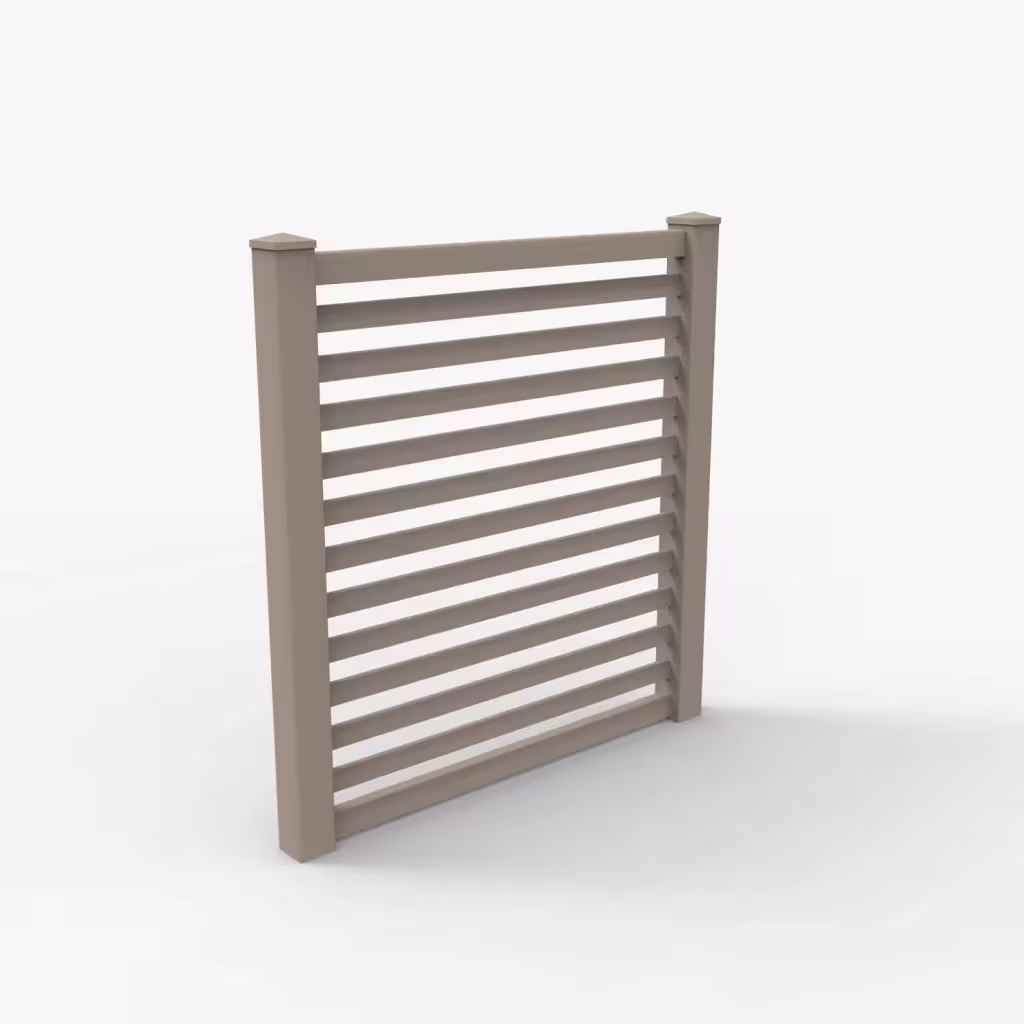 Clay horizontal picket 6 ft fence, main view