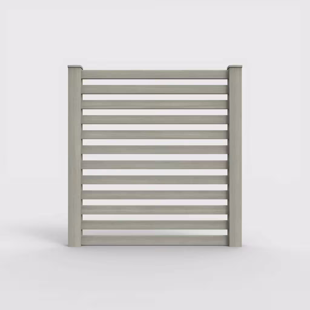Mesquite horizontal picket 6 ft fence, front view