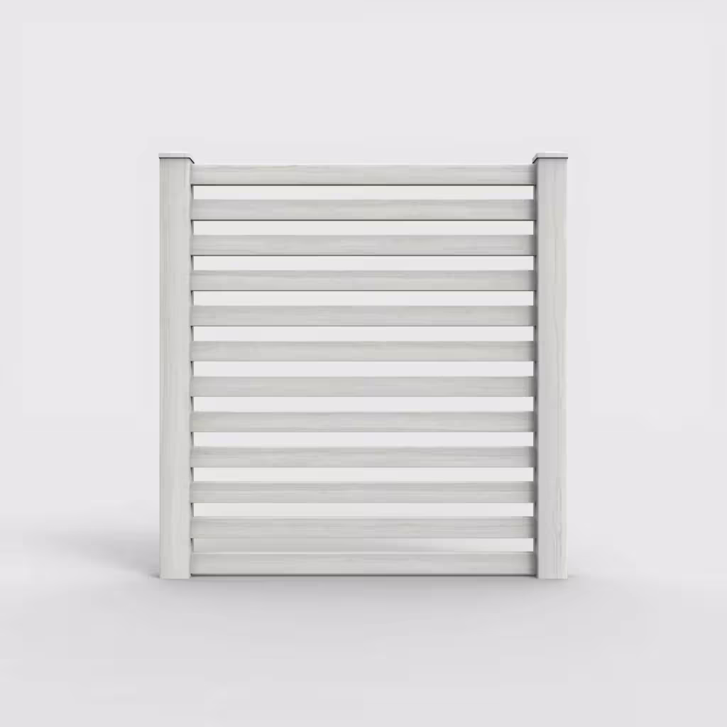 W. aspen horizontal picket 6 ft fence, front view