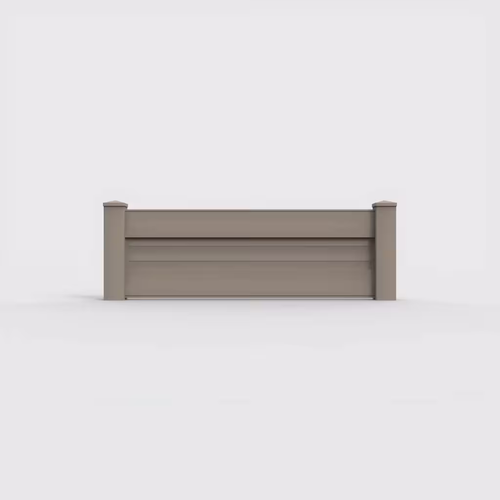 Clay horizontal privacy 2 ft wall topper, front view