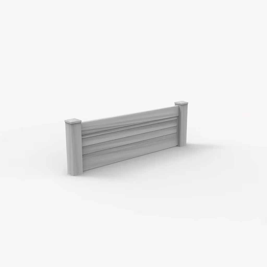 Coastal cedar horizontal privacy 2 ft wall topper, main view