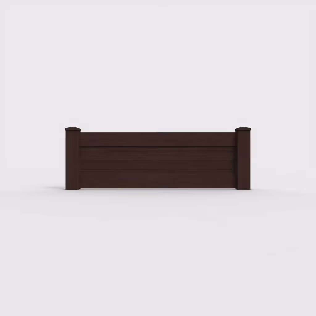 D. sequoia horizontal privacy 2 ft wall topper, front view