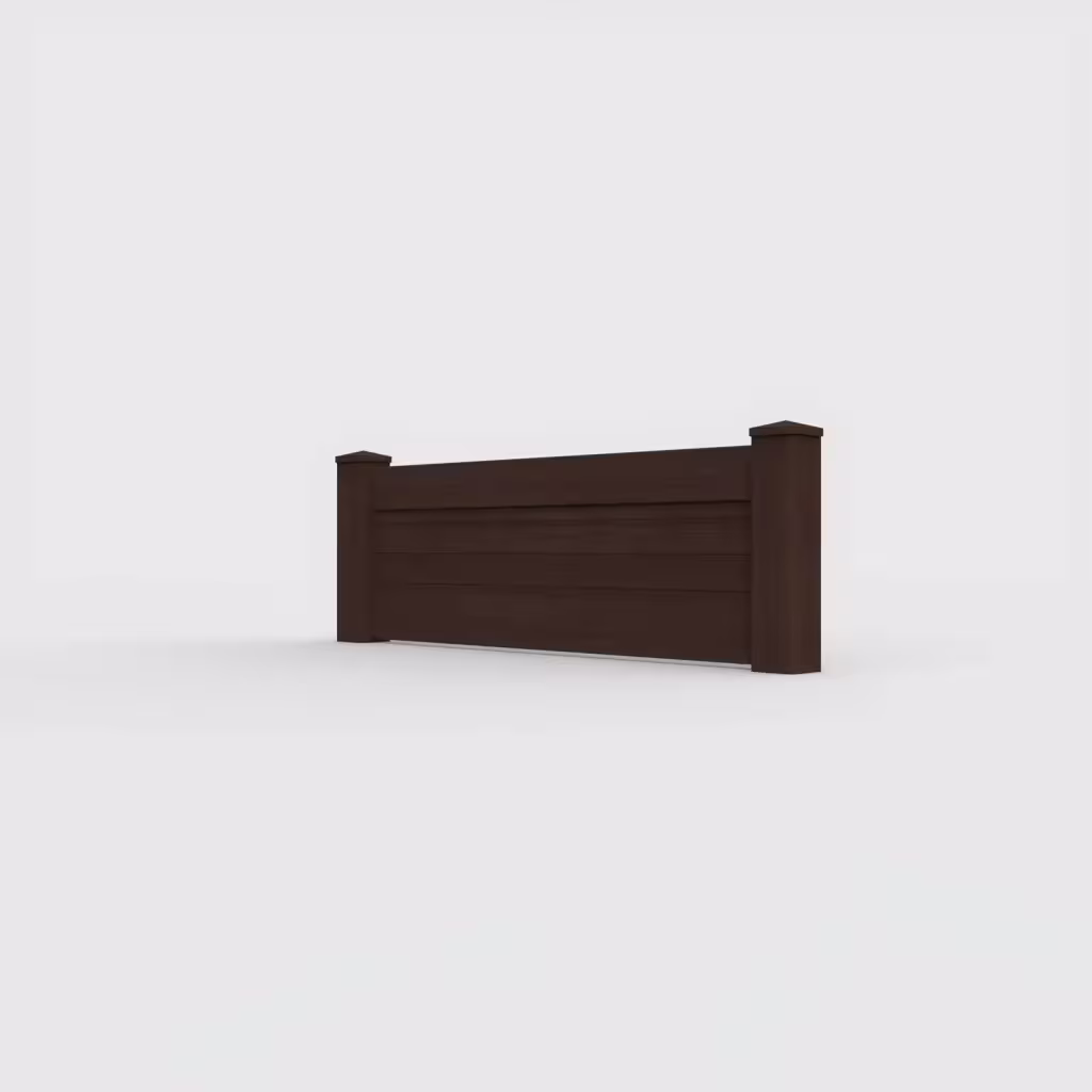 D. sequoia horizontal privacy 2 ft wall topper, left-side view