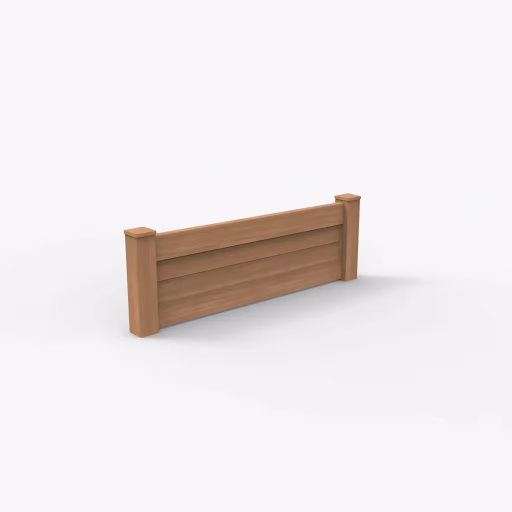 Sierra blend horizontal privacy 2 ft wall topper, main view