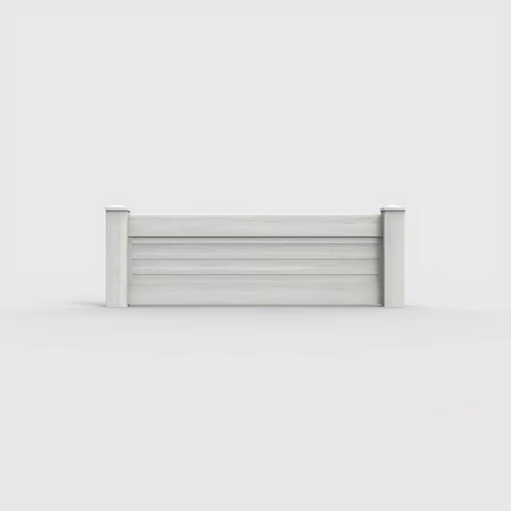 W. aspen horizontal privacy 2 ft wall topper, front view
