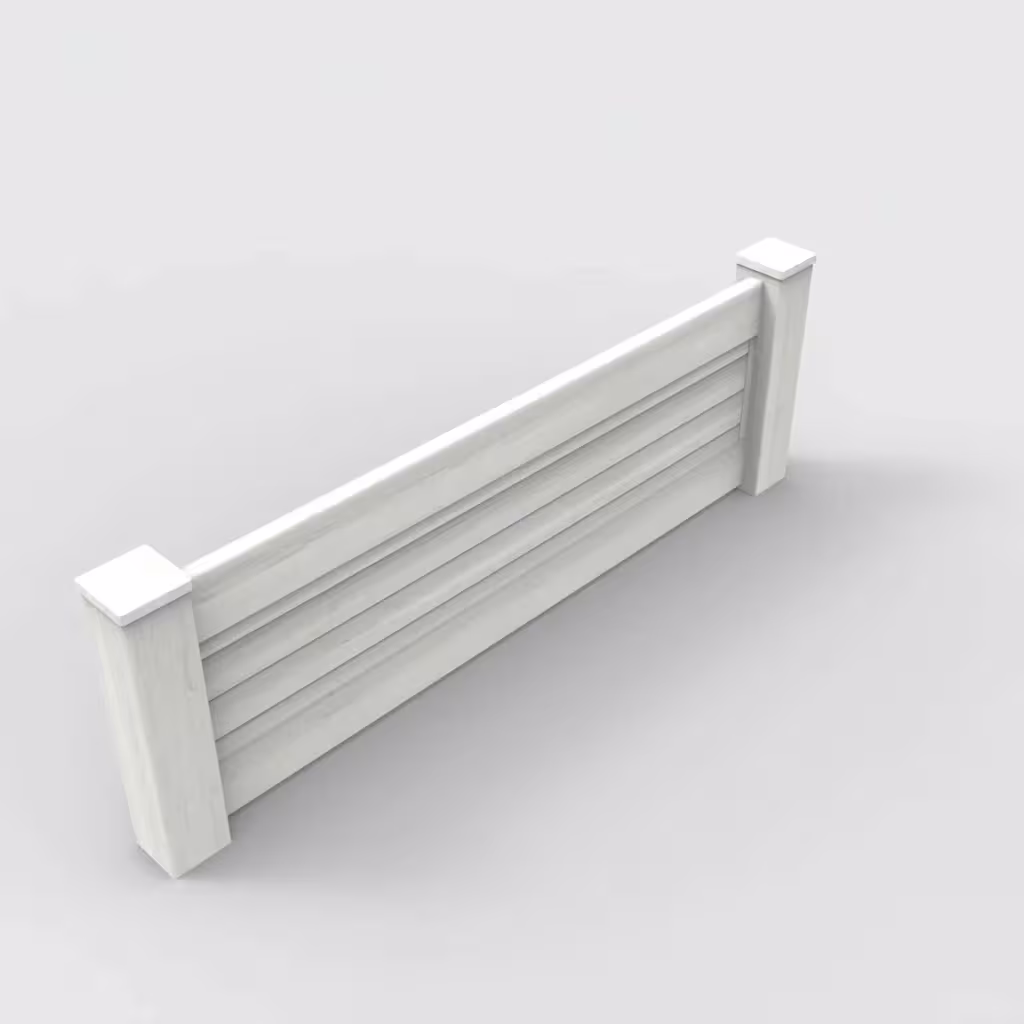 W. aspen horizontal privacy 2 ft wall topper, isometric view