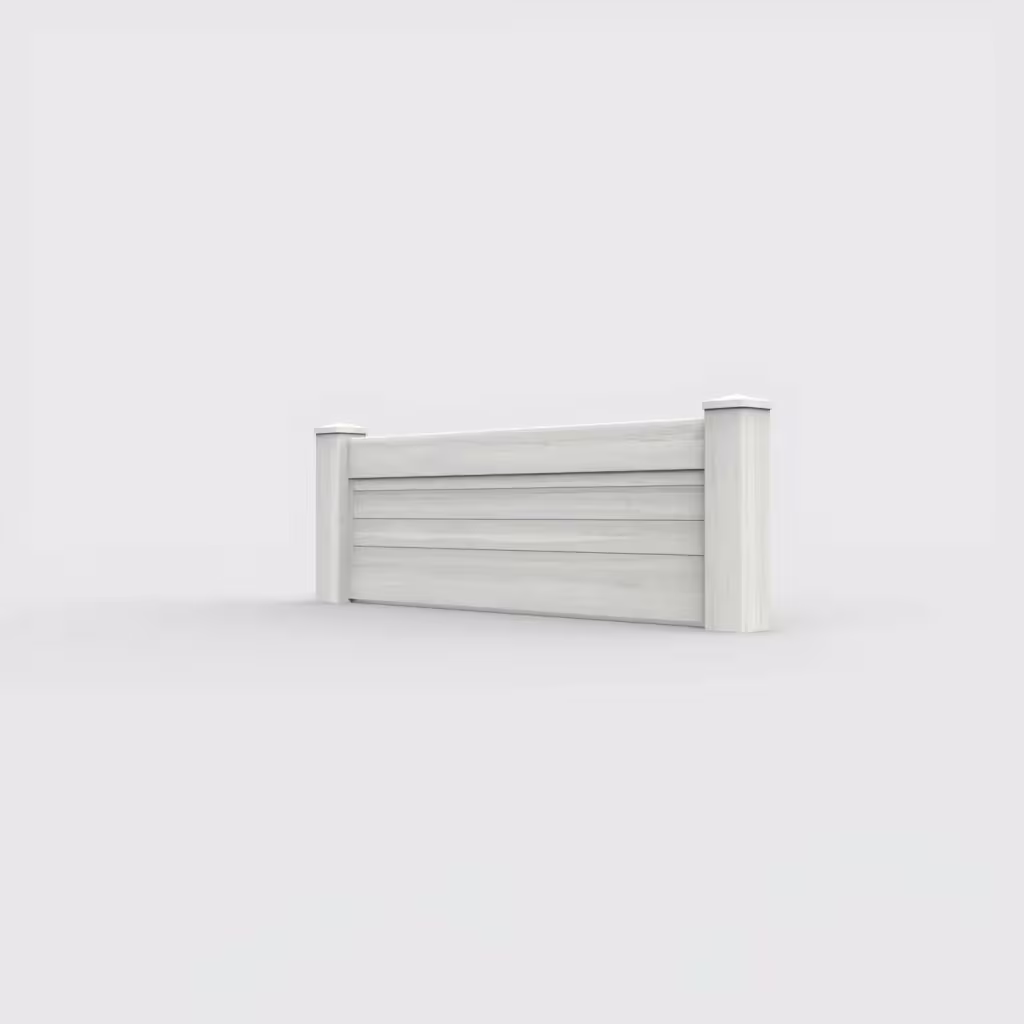 W. aspen horizontal privacy 2 ft wall topper, left-side view