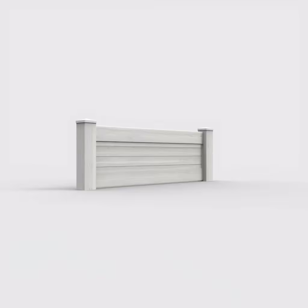 W. aspen horizontal privacy 2 ft wall topper, right-side view