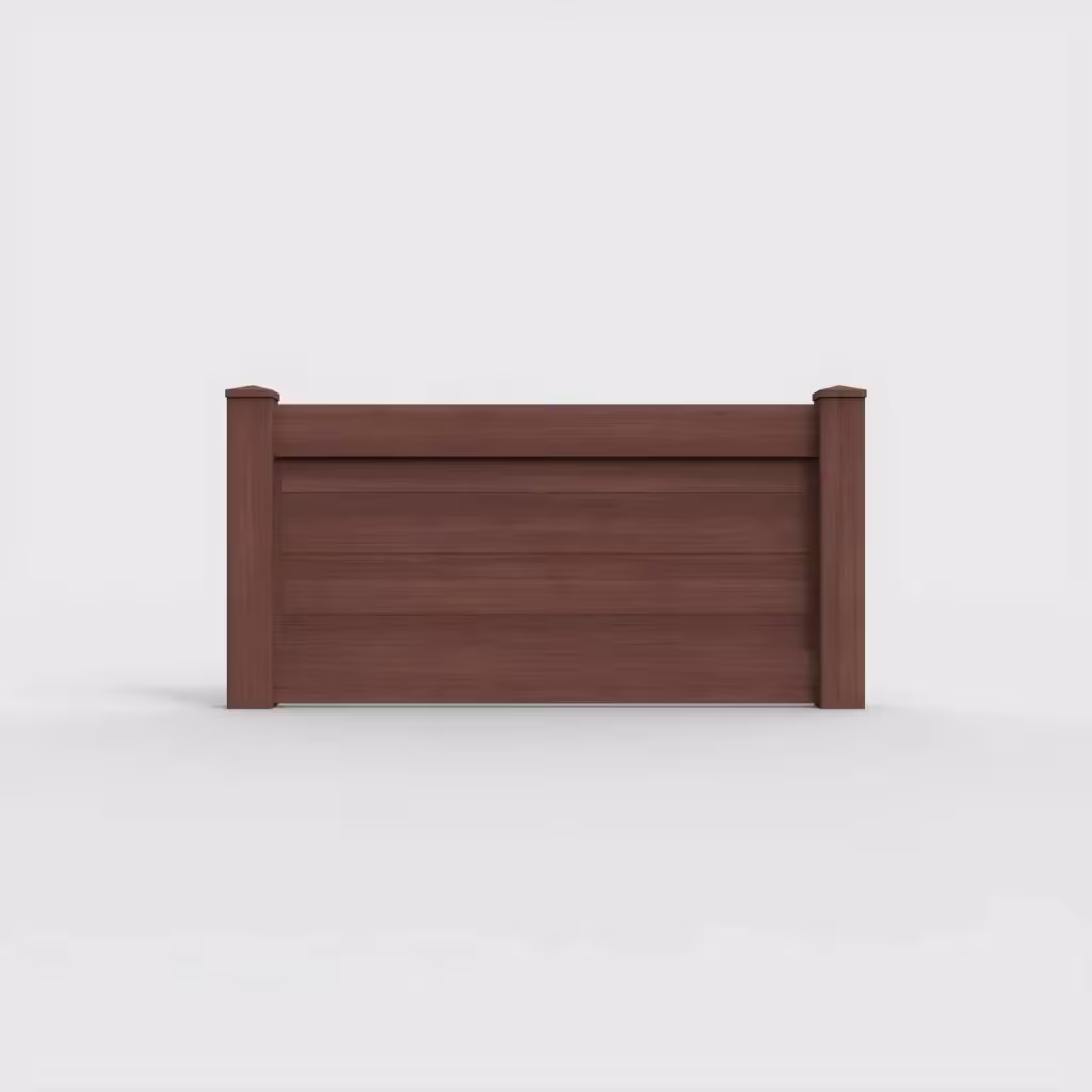 Brazilian blend horizontal privacy 3 ft wall topper, front view