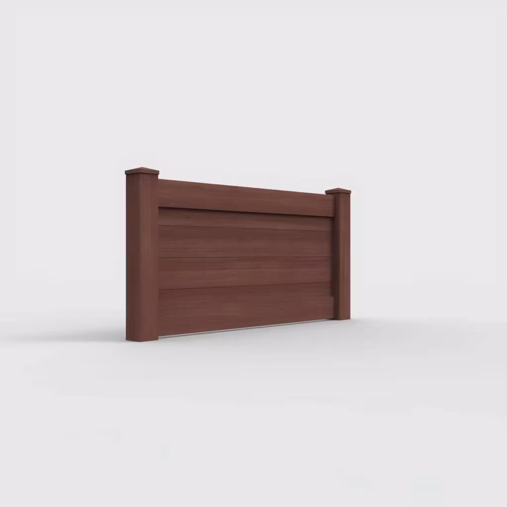 Brazilian blend horizontal privacy 3 ft wall topper, right-side view