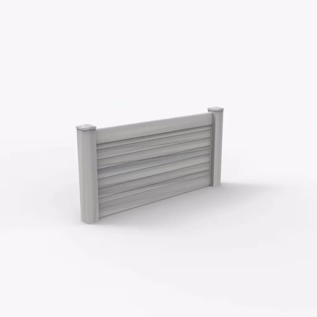 Coastal cedar horizontal privacy 3 ft wall topper, main view