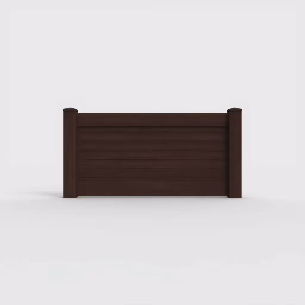 D. sequoia horizontal privacy 3 ft wall topper, front view
