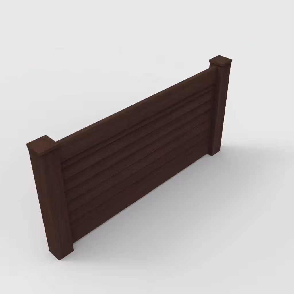 D. sequoia horizontal privacy 3 ft wall topper, isometric view
