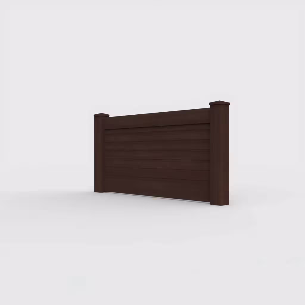 D. sequoia horizontal privacy 3 ft wall topper, left-side view