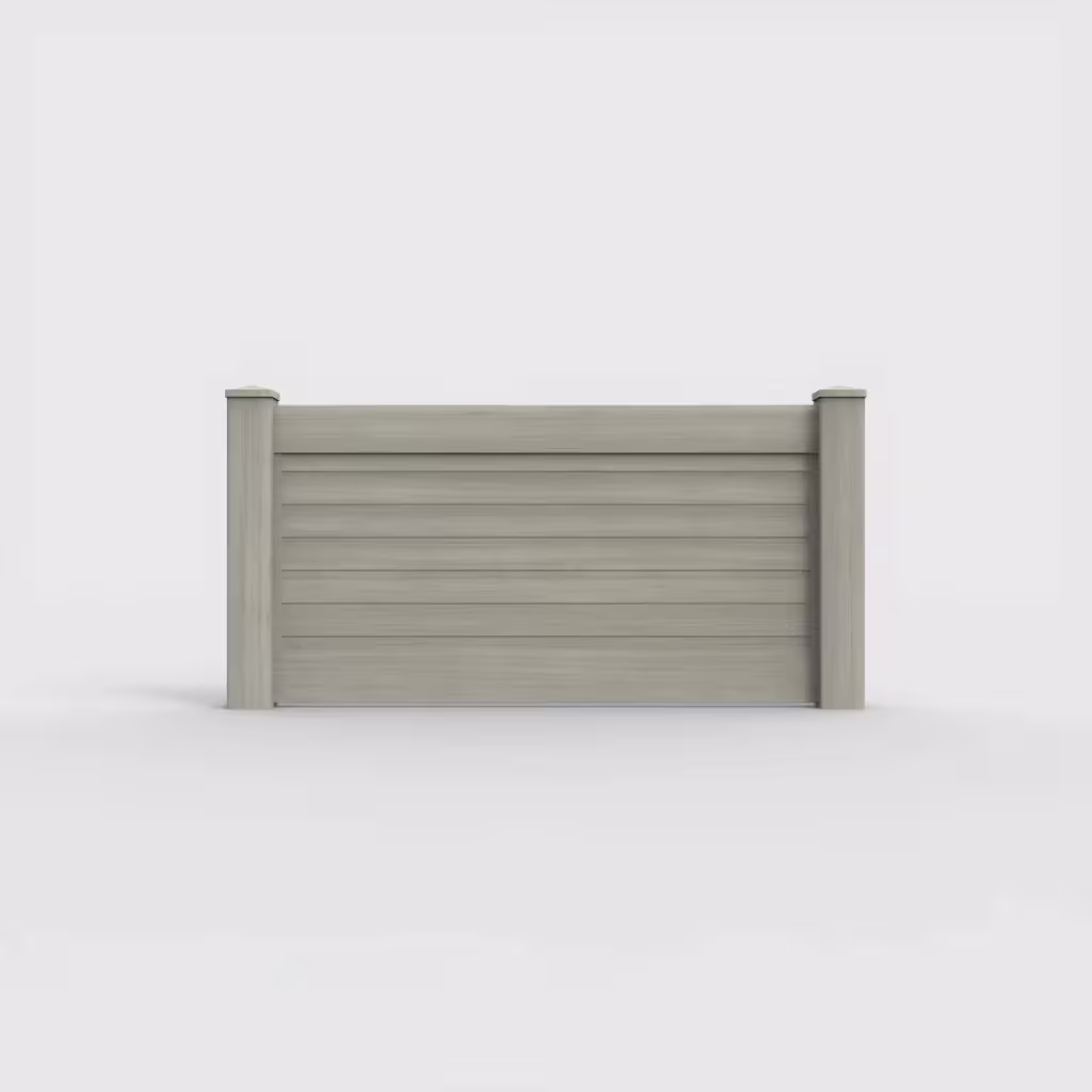 Mesquite horizontal privacy 3 ft wall topper, front view