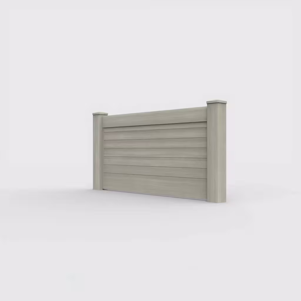 Mesquite horizontal privacy 3 ft wall topper, left-side view