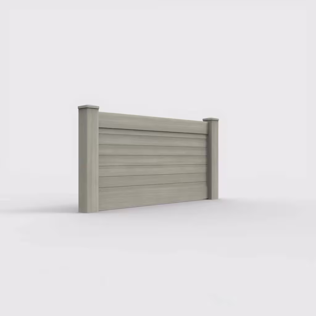 Mesquite horizontal privacy 3 ft wall topper, right-side view