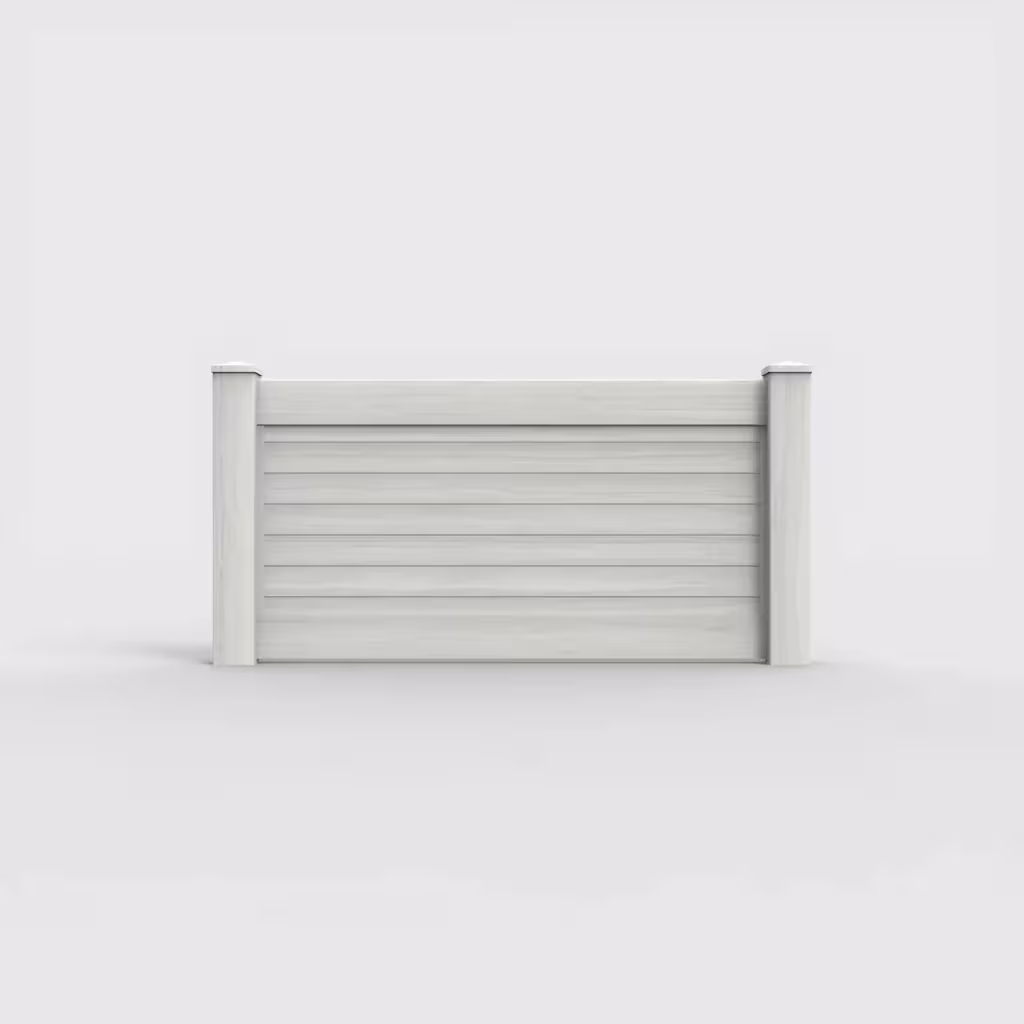 W. aspen horizontal privacy 3 ft wall topper, front view