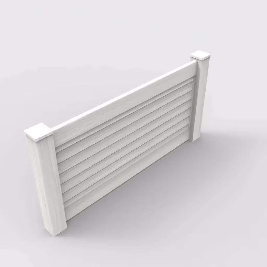 W. aspen horizontal privacy 3 ft wall topper, isometric view
