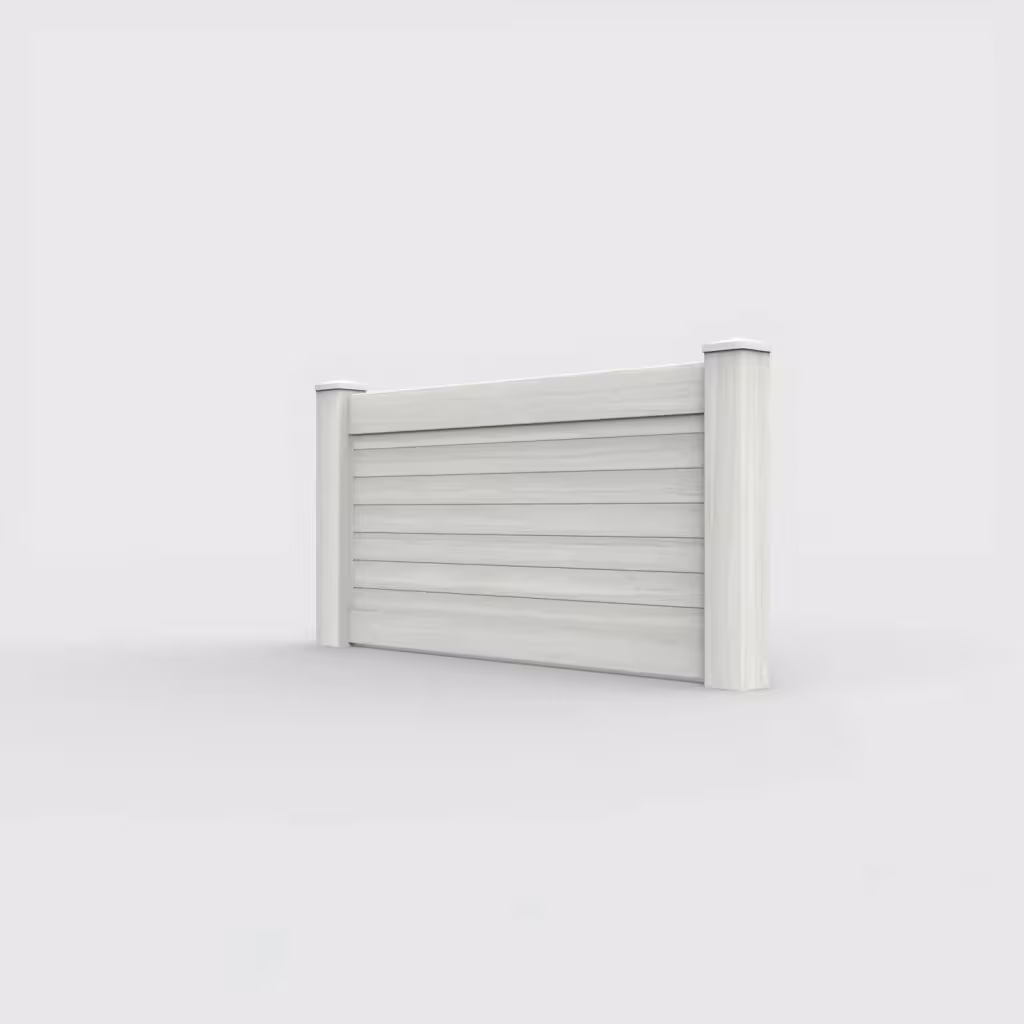 W. aspen horizontal privacy 3 ft wall topper, left-side view