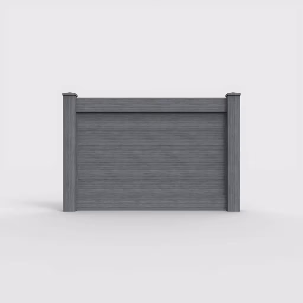 Arctic blend horizontal privacy 4 ft fence, front view
