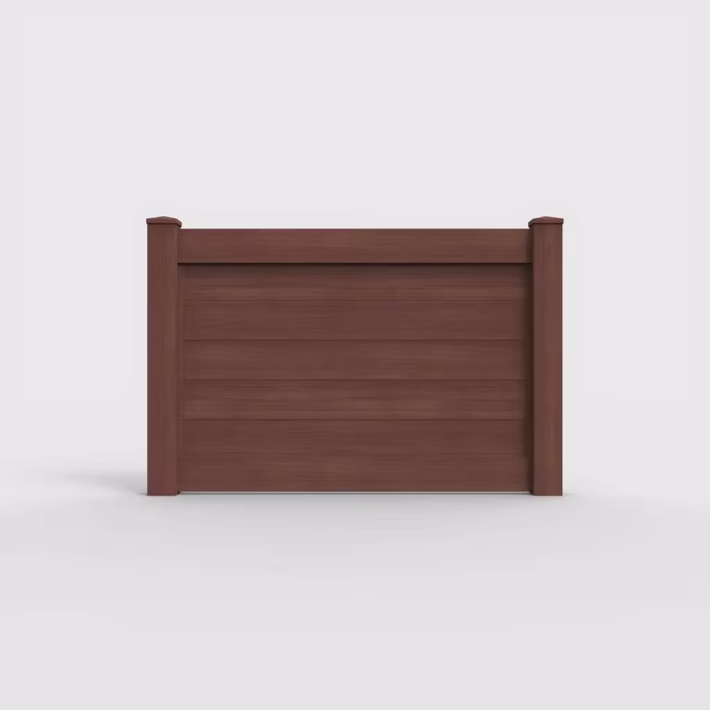 Brazilian blend horizontal privacy 4 ft fence, front view