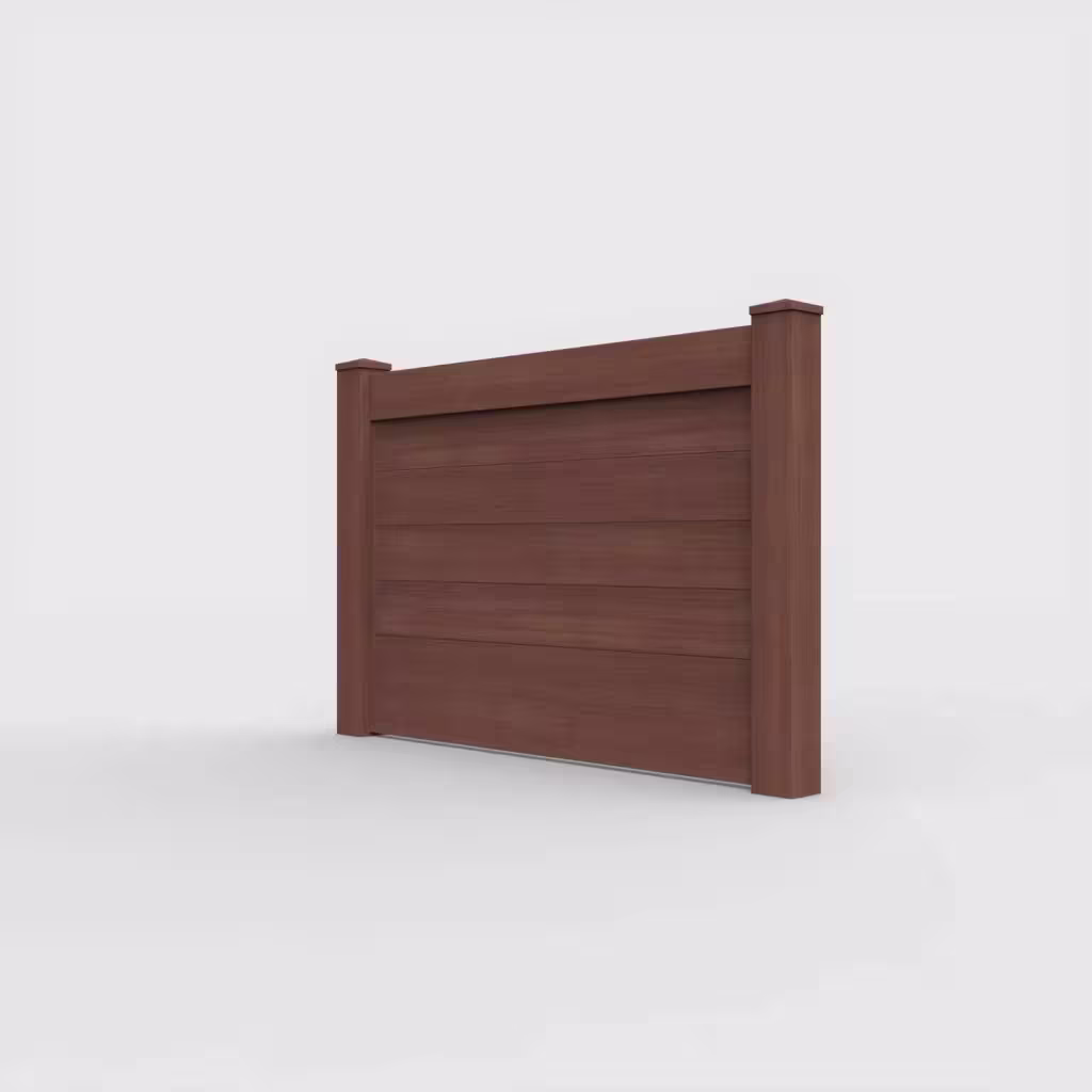 Brazilian blend horizontal privacy 4 ft fence, left-side view