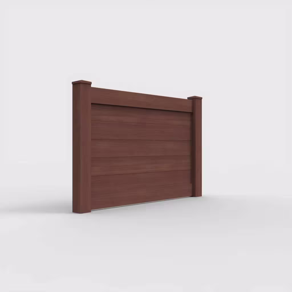 Brazilian blend horizontal privacy 4 ft fence, right-side view