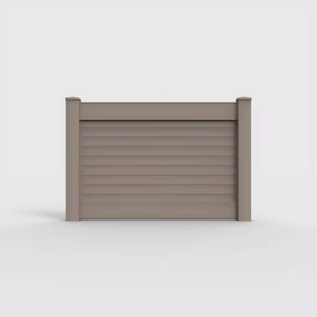 Clay horizontal privacy 4 ft fence, front view