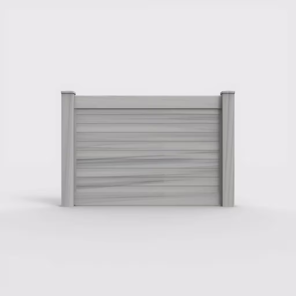 Coastal cedar horizontal privacy 4 ft fence, front view
