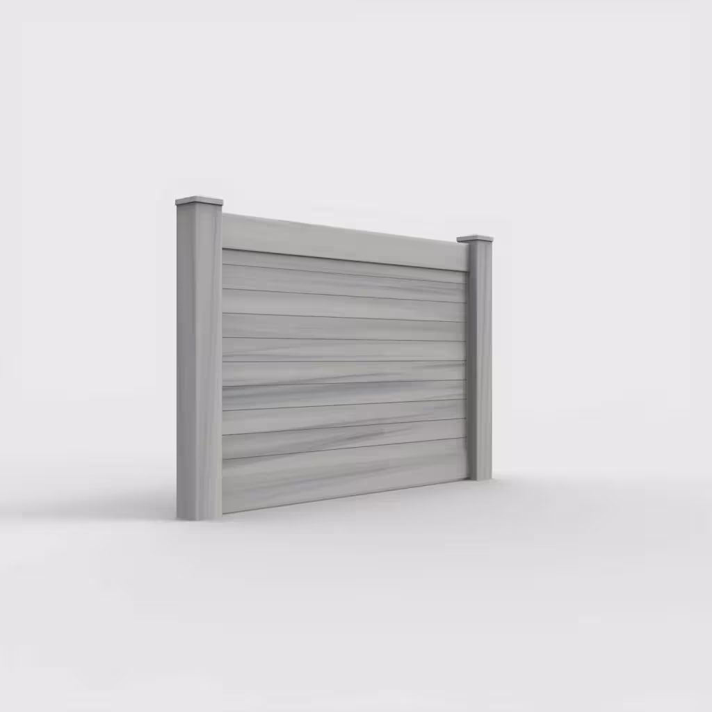 Coastal cedar horizontal privacy 4 ft fence, right-side view